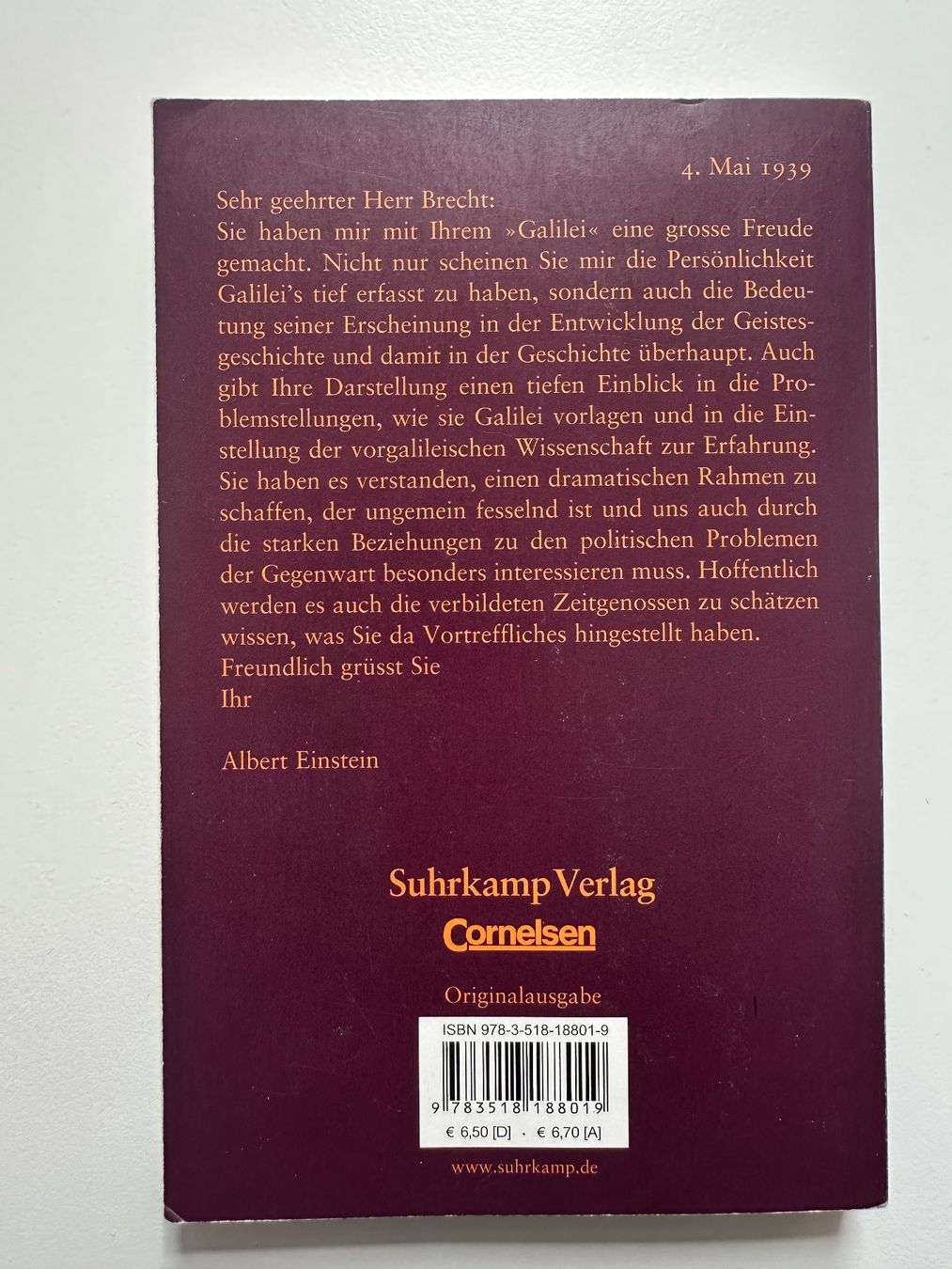 Libri: Leben des Galilei von Bertolt Brecht – Usato da Dübendorf venduto da rob_kzd8 1