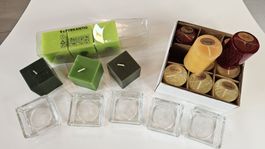 Kerzen - Set & 5 kleine Kerzenhalter