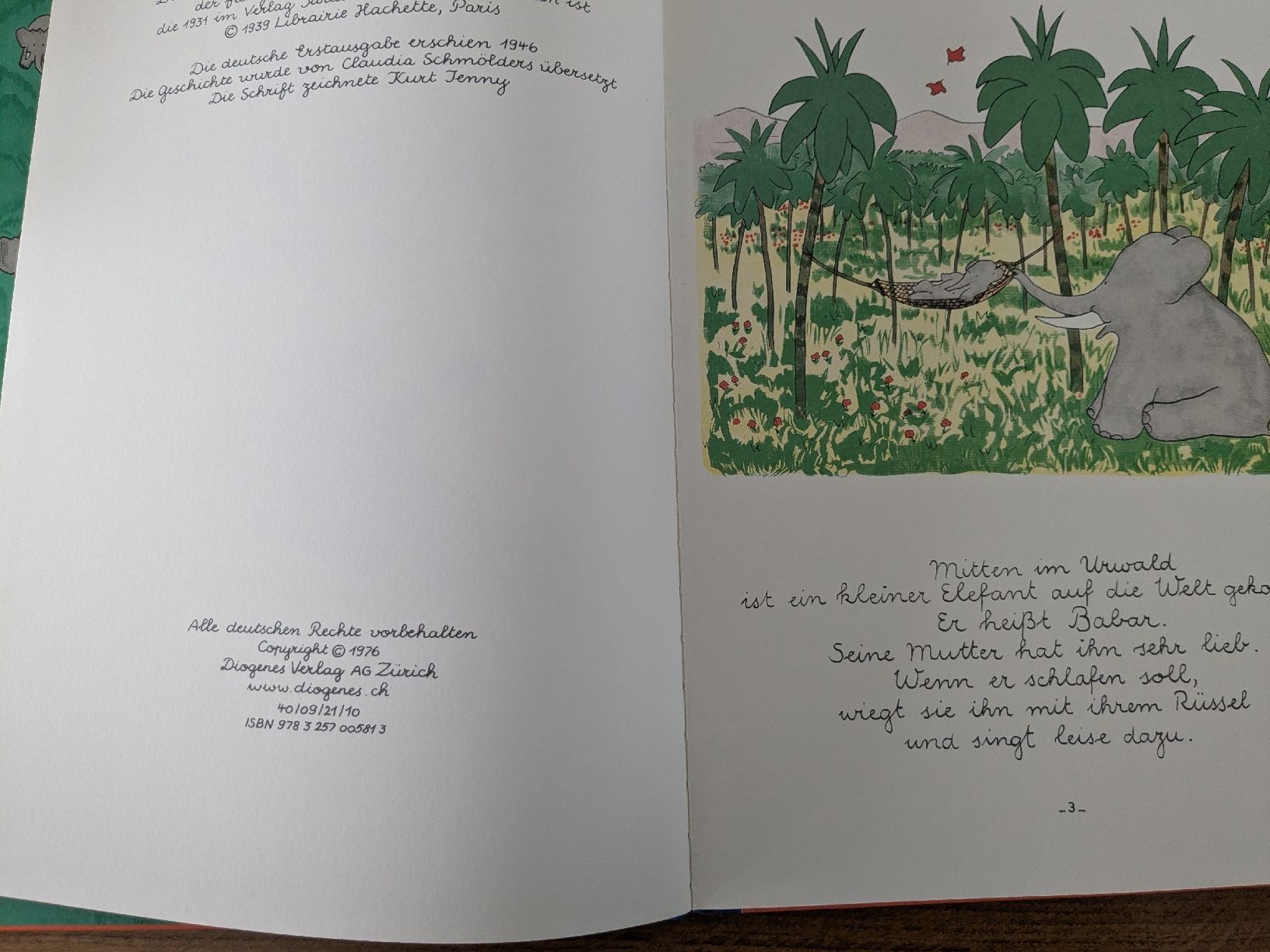 Libri: Die Geschichte von Babar, Jean de Brunhoff – Usato da Wohlen AG venduto da merkur0300 1