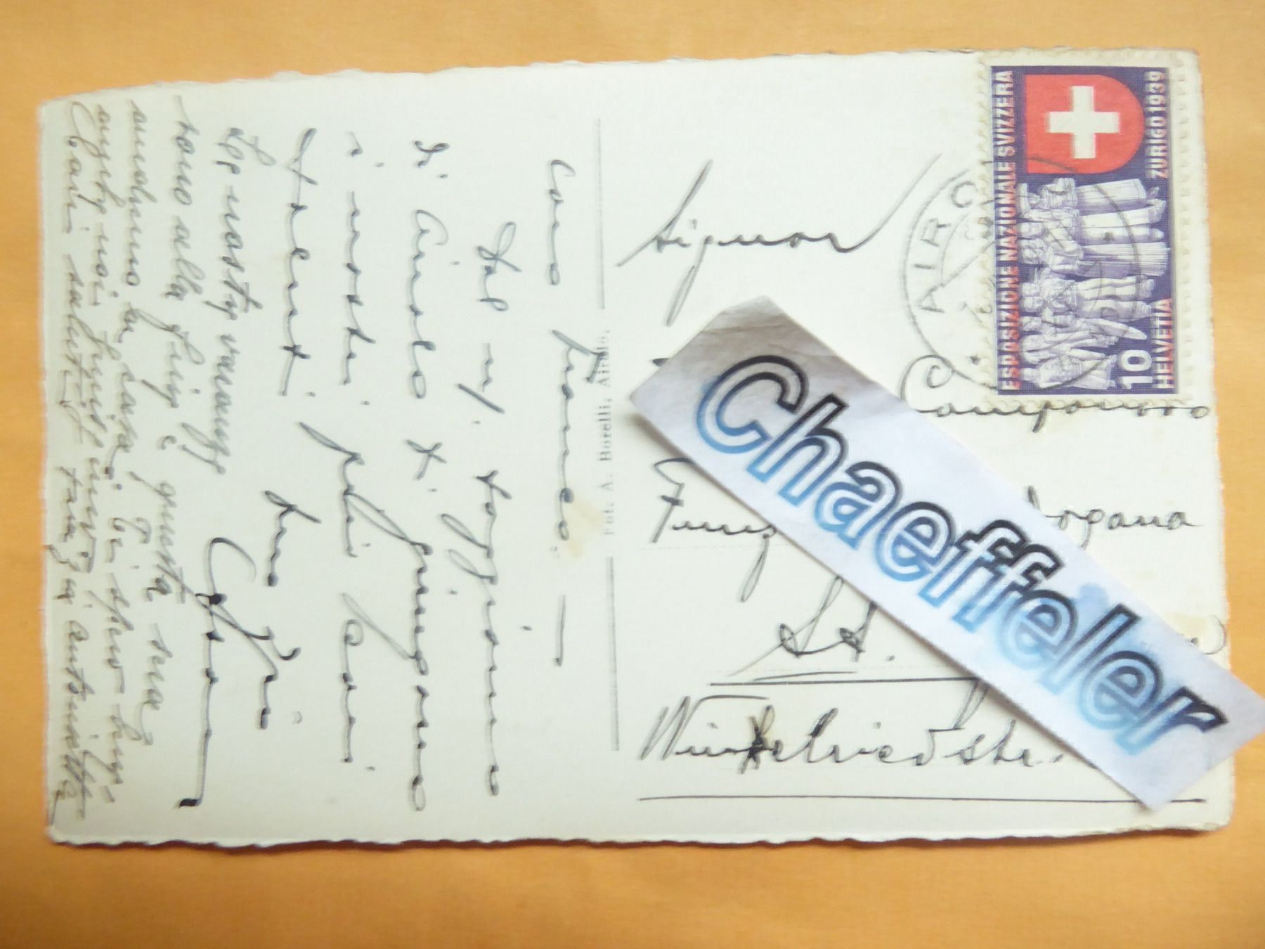 Cartoline postali: 1856 Panorama Ambri-Piotta – Usato da Zürich venduto da Chaeffeler 1