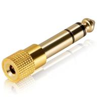 Vergoldeter 6,35 mm Stecker auf 3,5 mm S