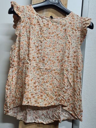 Damen Kurzarm Sommer Blusentop CHICOREE Gr M