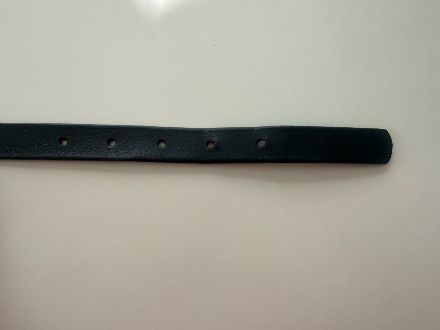 Cinture: Gürtel mit silberner Schnalle, 90 cm, dunkelblau – Usato da Zollikon venduto da dorean 3