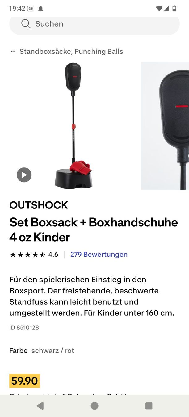 Decathlon Sacchi da boxe: Box Set Kinder – Usato da Winterthur venduto da pak_2rfw 1