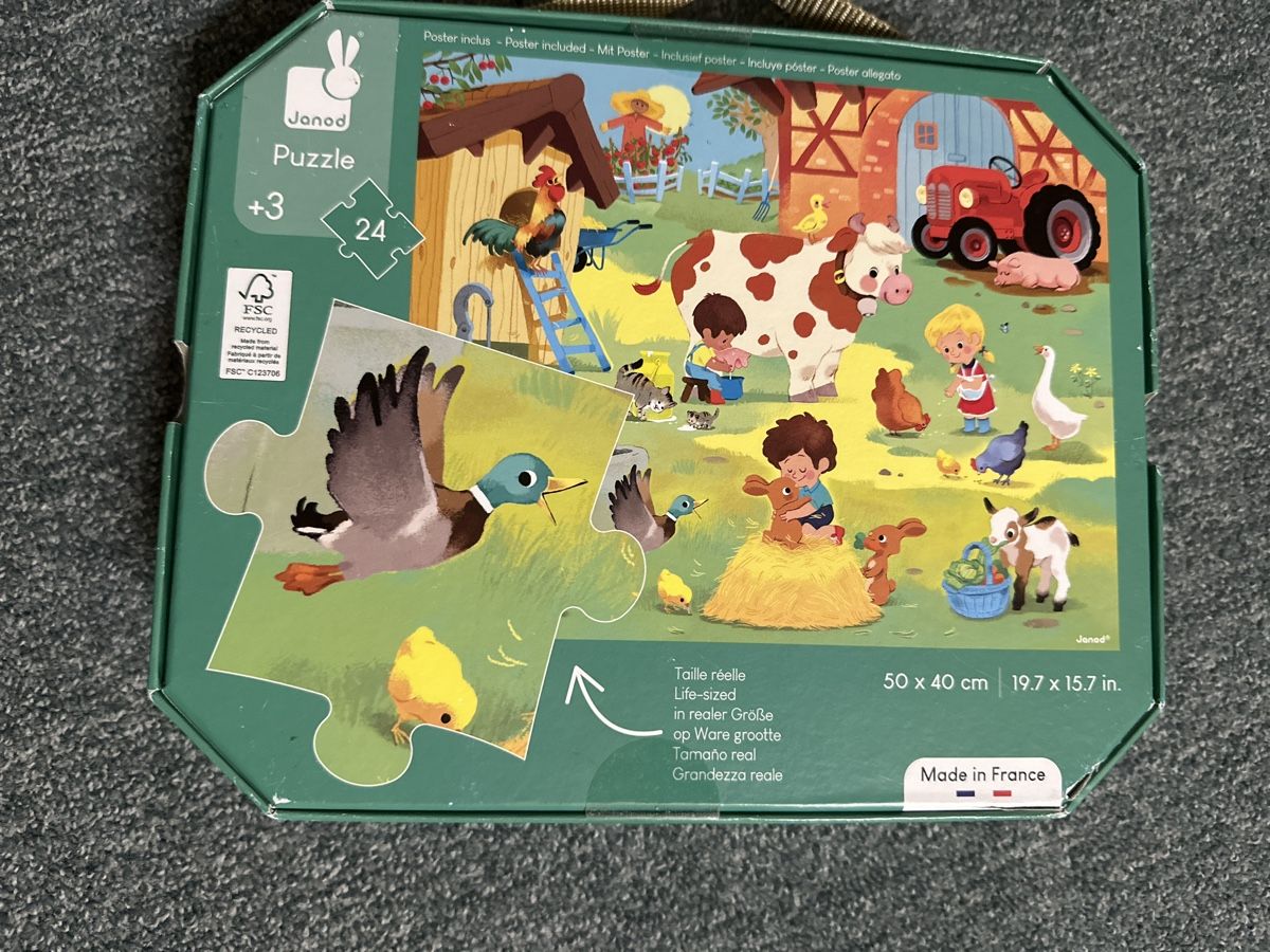 Janod Puzzle: Janod Bauernhof Puzzle 24 Teile neu – Nuovo e nell'imballaggio originale da Baltschieder venduto da YmroBe 1