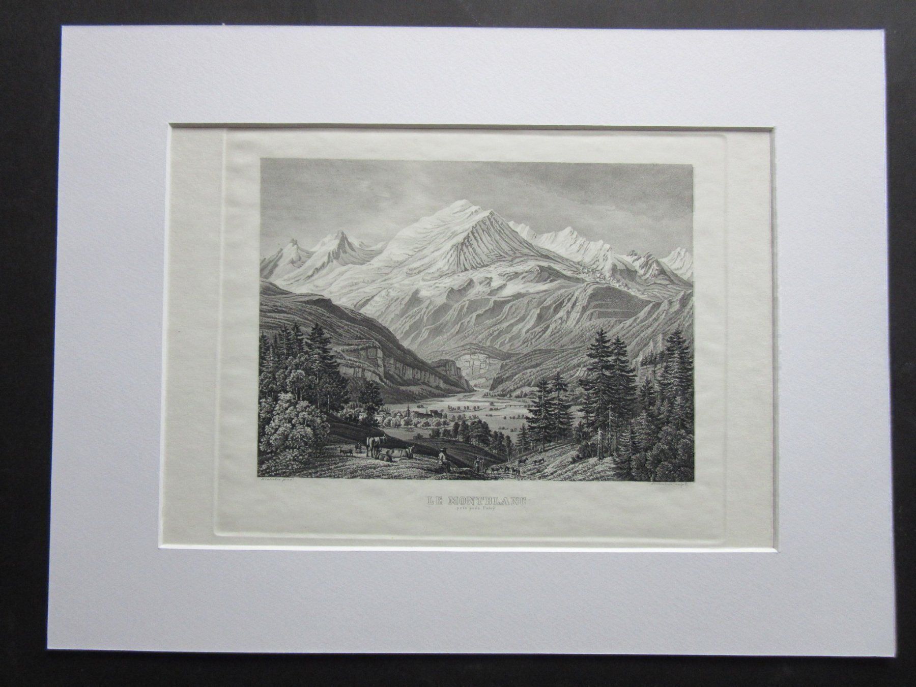 Incisioni: MONTBLANC STICH MIT PASSEPARTOUT – Usato da Gersau venduto da kunst-online