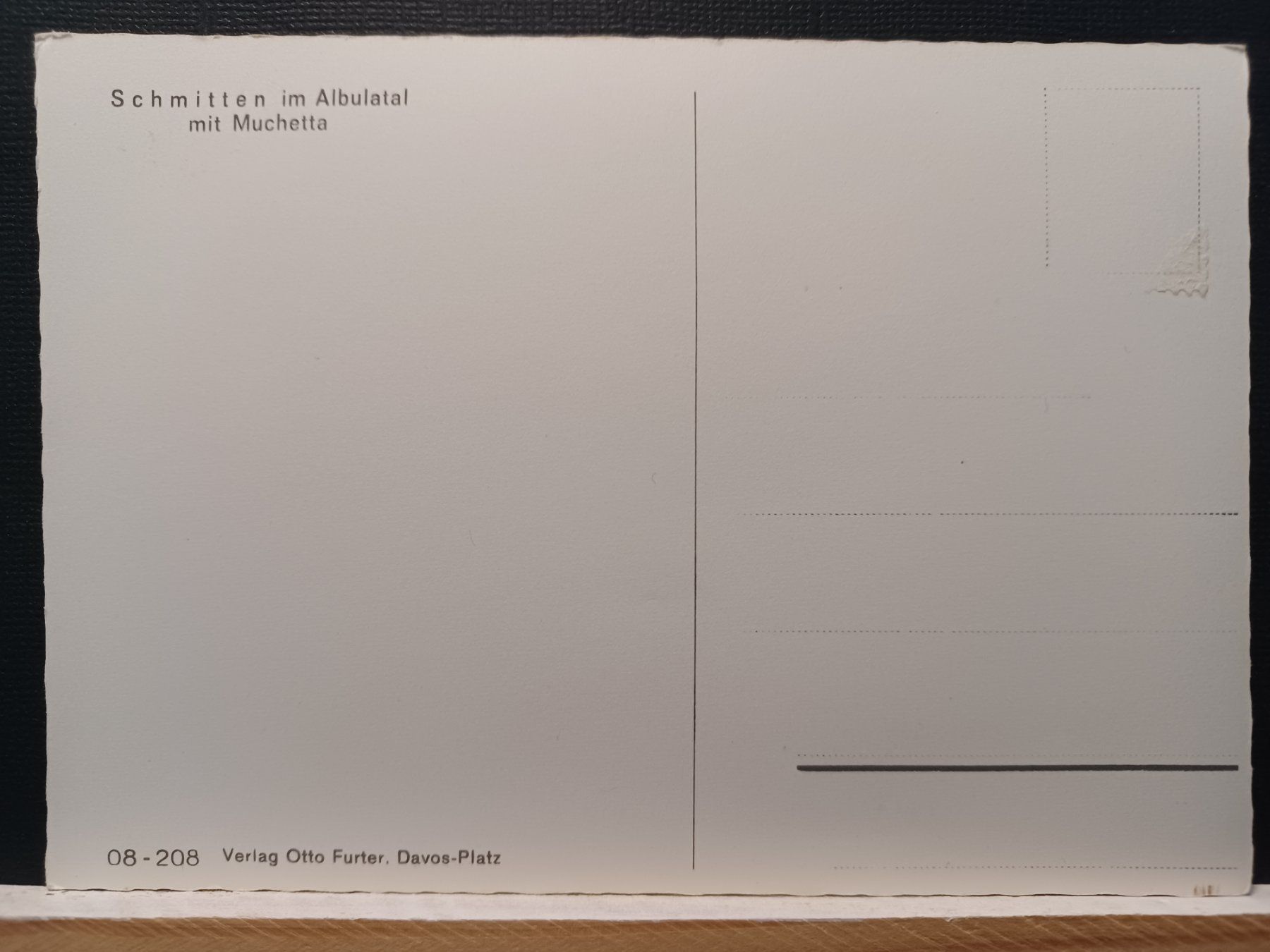 Cartoline postali: GR, Schmitten im Albulatal mit Muchetta, Winter, No.08-208 – Usato da Aarau Rohr venduto da mgvw 1
