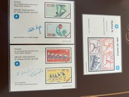 Entwürfe Sport-Briefmarken und Sport-Heftchen BRD 1985 (545)
