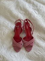 Red Gingham Luna Heels