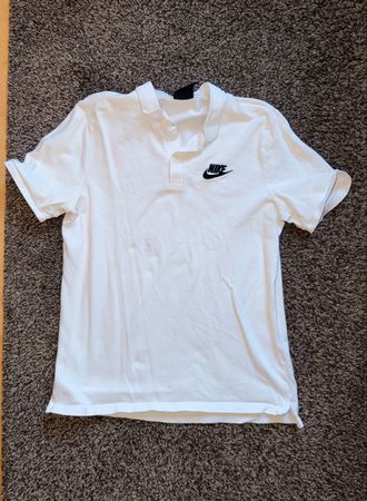 Nike Poloshirt weiss Grösse L
