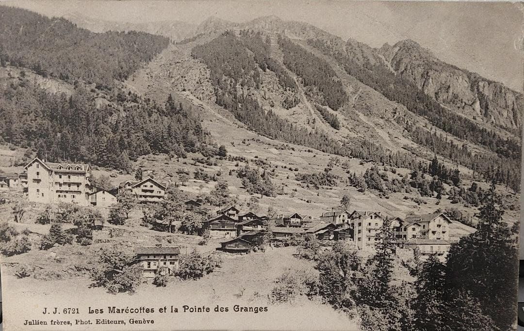 Ansichtskarten: LES MARÉCOTTES & la Pointe des Granges - 1908 – Gebraucht aus Delémont von Domdom1