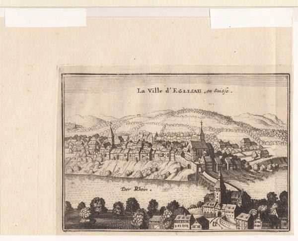 Incisioni: EGLISAU, KUPFERSTICH 1723 – Antico da Grüningen venduto da Kartensammler 2