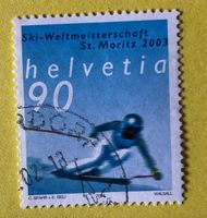Nr.1068 GESTEMPELT Skirennfahrer 2002  Siehe Original Fotos.