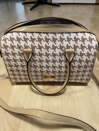 Tasche Alfred Pauly braun weiss Top Zustand
