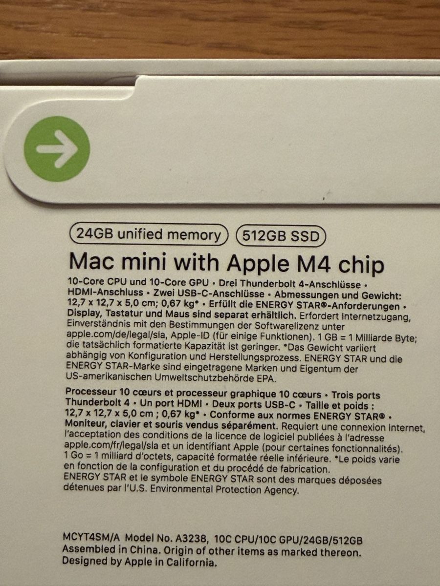 Apple PC: Apple Mac mini M4 24GB RAM 512GB SSD OVP – Nuovo e nell'imballaggio originale da Brittnau venduto da j.r.b 1