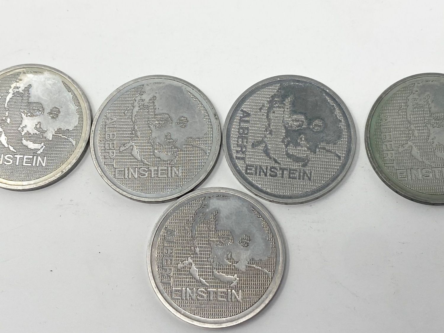 Tutti le monete: 5 Albert Einstein Gedenk Münzen,1979 – Usato da Ballwil venduto da ClassicGallery 2