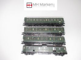 Fleischmann 5684/86/89/90 4-teiliges Oldtimerwagenset DR DC