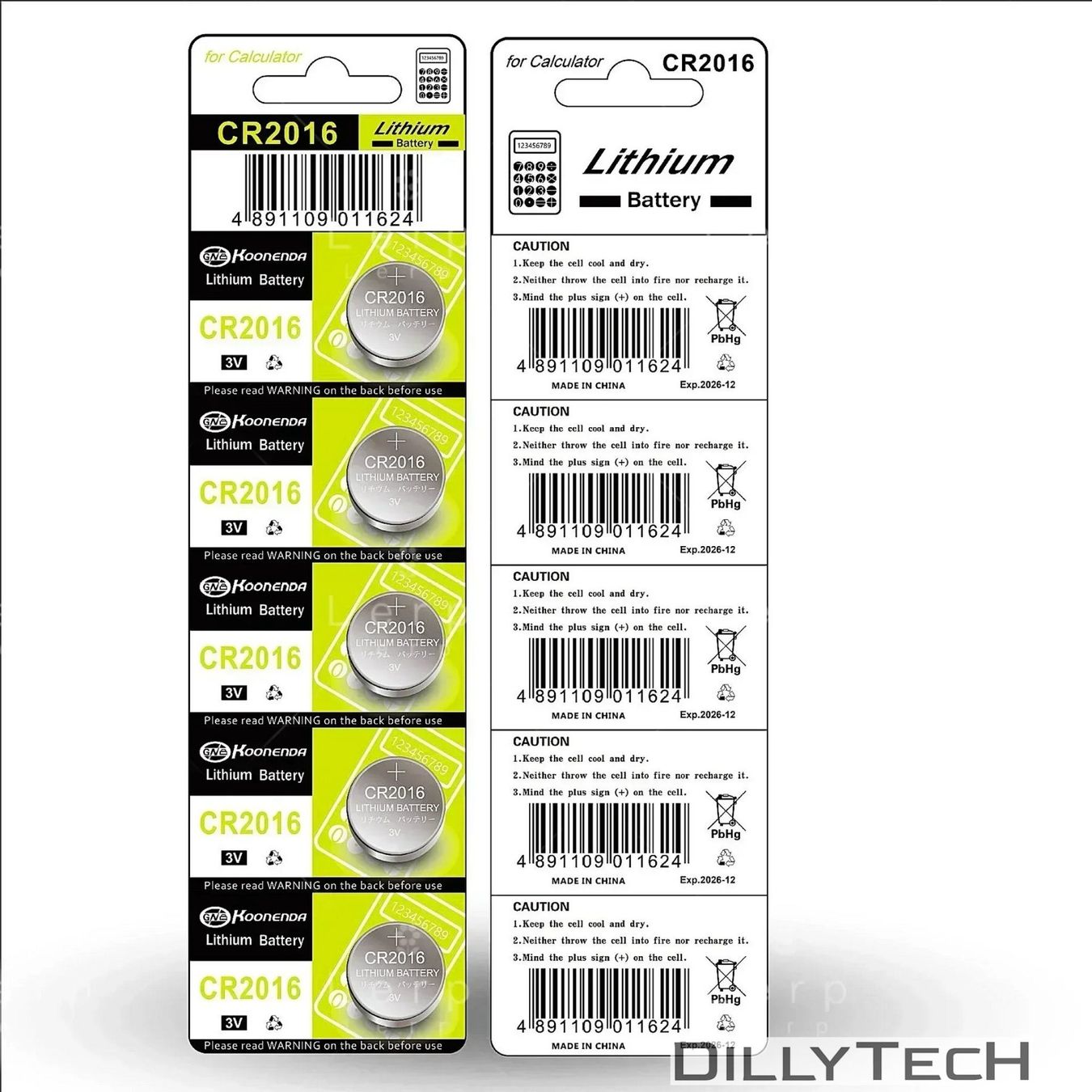 Caricatori & Batterie: Koonenda CR2016 Knopfzellenbatterie - 10 Stk – Nuovo e nell'imballaggio originale da Meilen venduto da DillyTecH 3