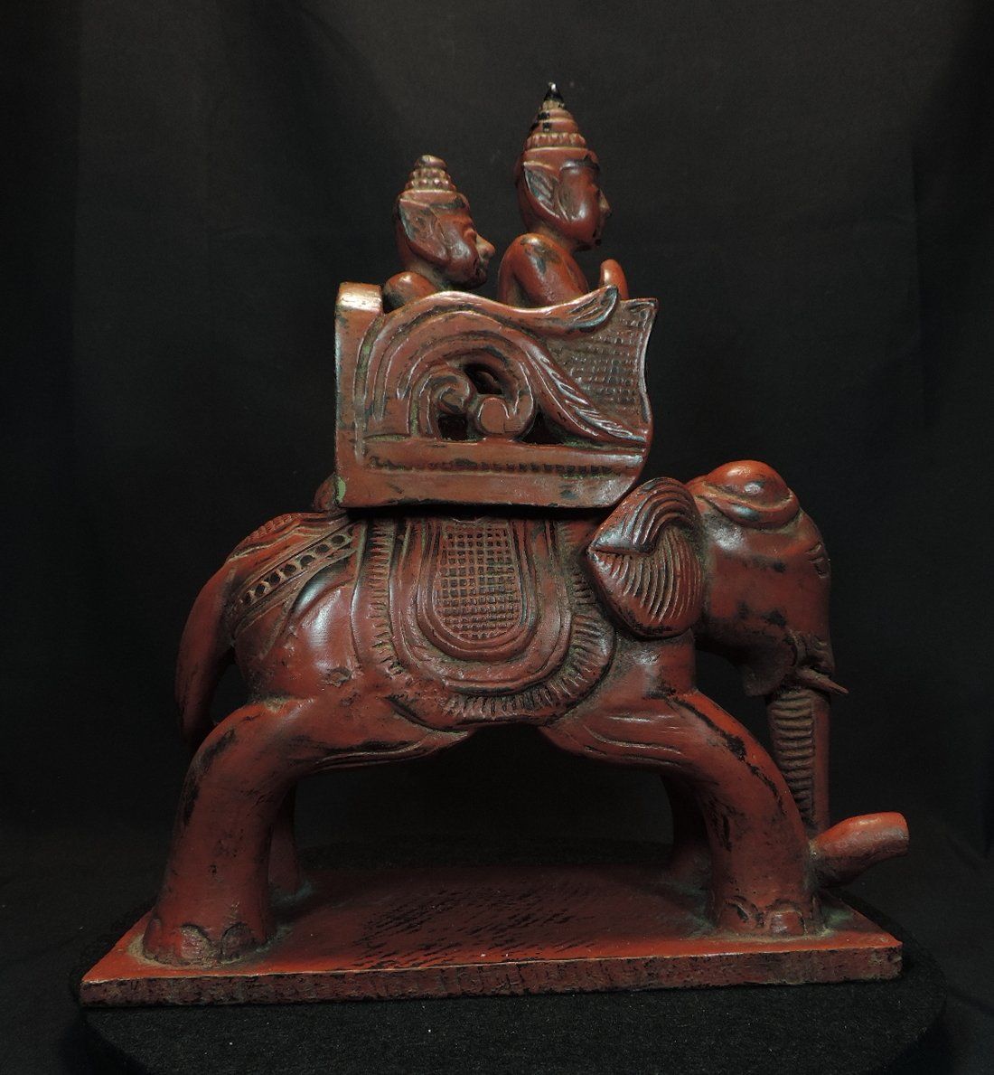 Figuren: alte Elefantenfigur mit Reitern aus Myanmar – Gebraucht aus Duggingen von roterbambus 4