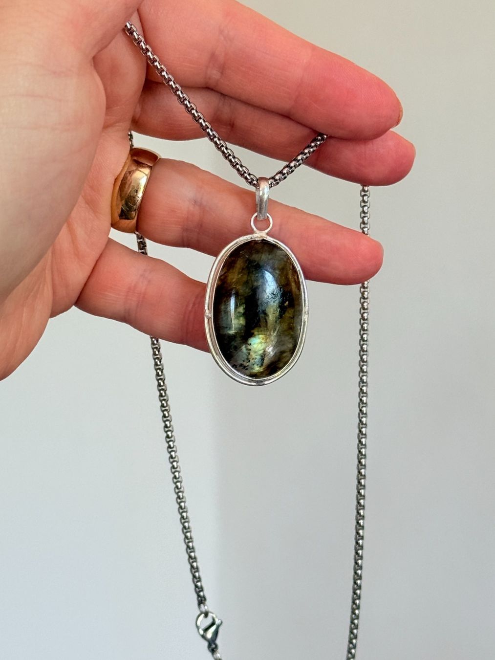 Ketten: Collier Labradorite , bijou chic et tendance ! – Neu und originalverpackt aus Genève von AWWA 7