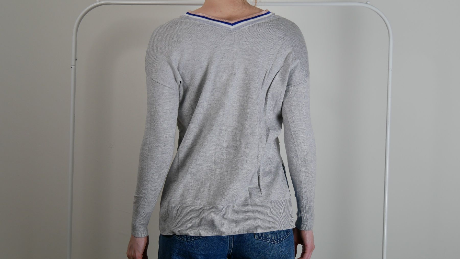 Karen Millen Maglioni & Felpe: Karen Millen Strickpullover Sweater Streifen grau – Nuovo (secondo la descrizione) da Zürich venduto da julia_vina 5