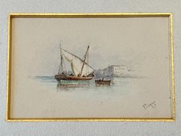 💚 Victor Alfred Paul Vignon (1847–1909) - ORIGINAL AQUARELL