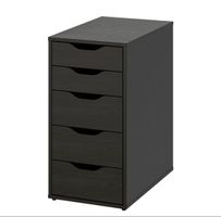 Bürokorpus IKEA ALEX schwarzbraun, 5 Schubladen, 36x70 cm