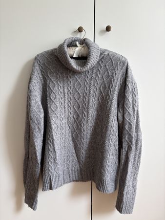 Grauer Rollkragen Pullover, Oysho, S