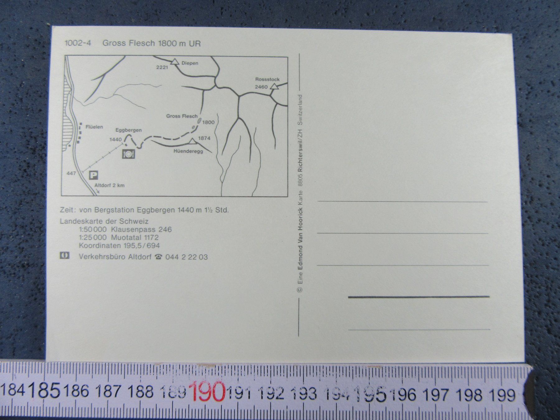 Cartoline postali: GROSS FLESCH BEI ALTDORF URI AK – Usato da Ettingen venduto da Hausi4711 1