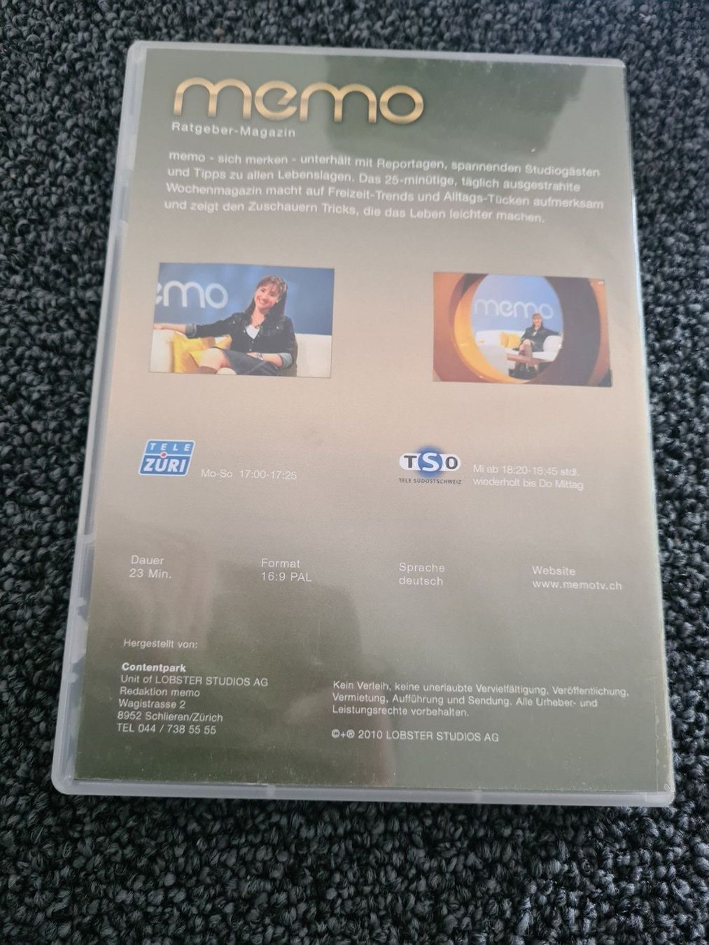 Alle DVDs: MEMO (8029) – Gebraucht aus Ruswil von jan_bxl5 1