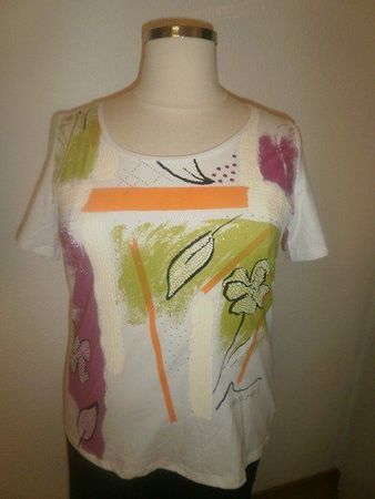 T-shirt blanc coton T. 50