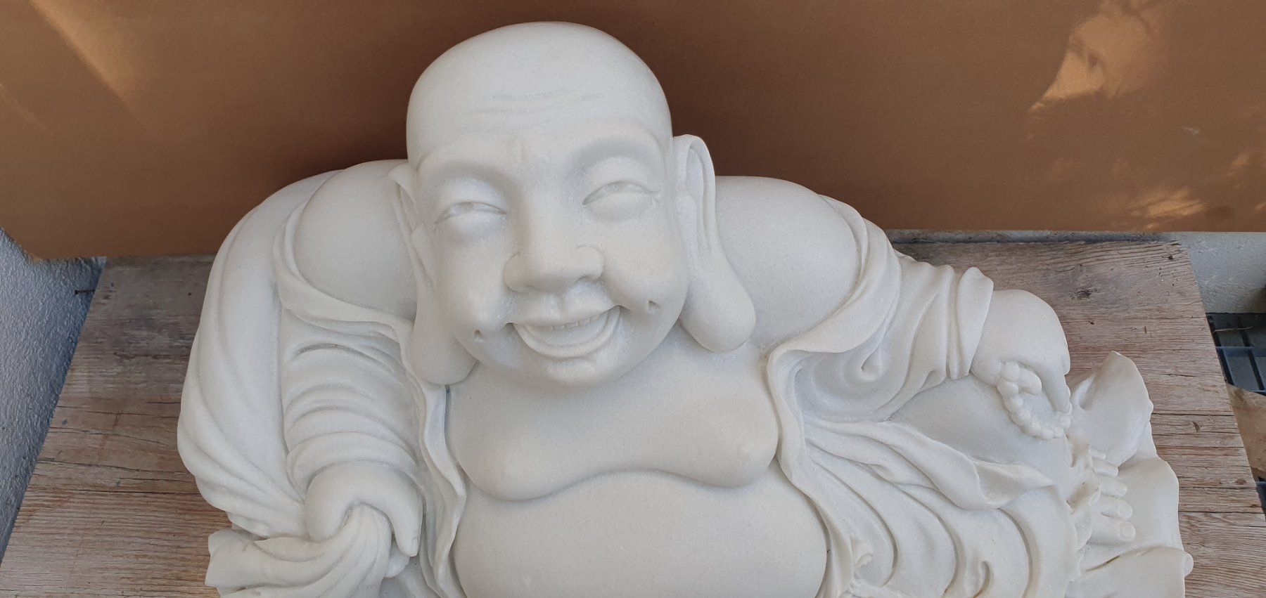 Sculture & Statue: Chinesischer  Happy Buddah  Marmor – Nuovo (secondo la descrizione) da Greppen venduto da hploetscher 3
