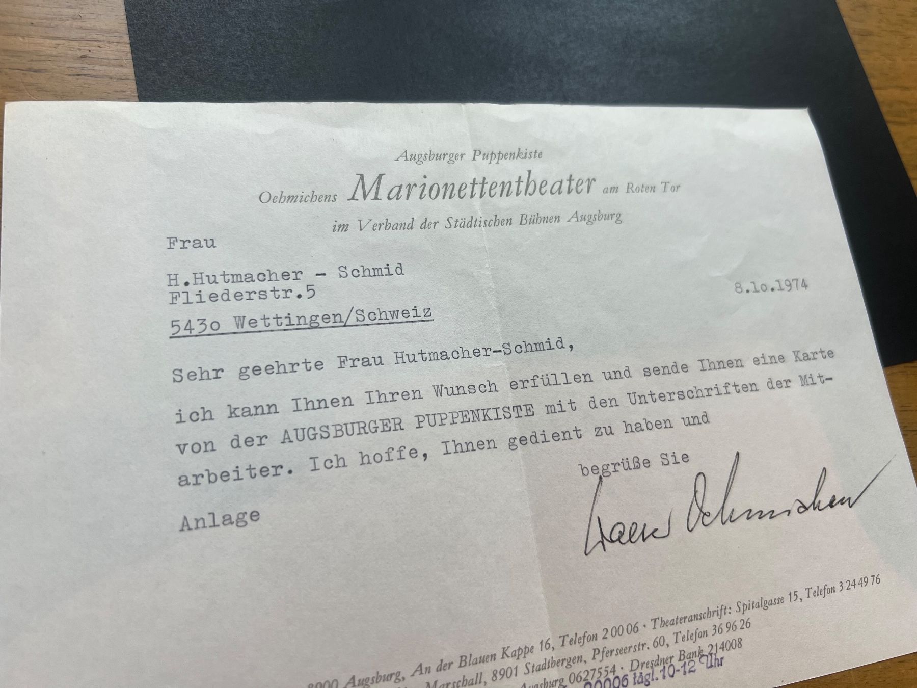 Autogramme: Autogramm 251 – Gebraucht aus Glattfelden von maa_qcj8 2