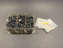 Sortiment an Miniatur-Reifen für Modellfahrzeuge
