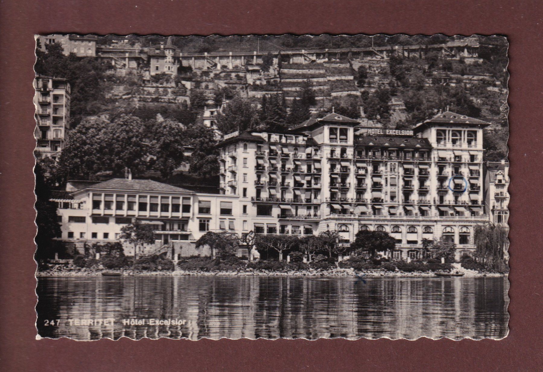 Cartoline postali: TERRITET - Hotel Excelsior – Usato da Pully venduto da nicecards