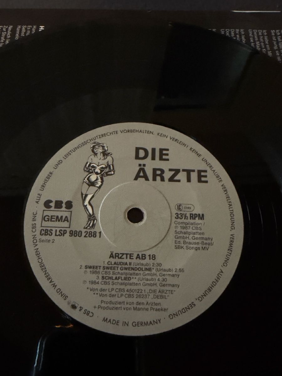 Schallplatten: Die Ärzte Ab 18 + Live Vinyl Bundle VG+ CBS LP – Gebraucht aus Muttenz von Petar777 6