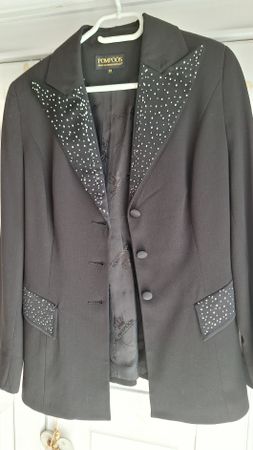 Pompöös Glööckler Damen Blazer Schwarz Gr. 38 - Top!Unikat