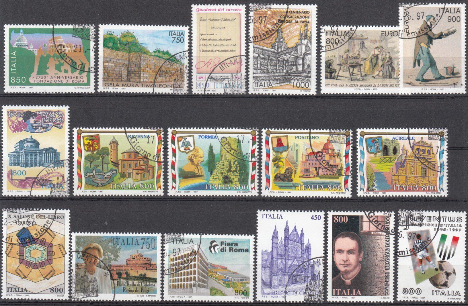 Alle Briefmarken: Italien 1997 mit ET – Gebraucht aus Bürglen TG von StampGraf 2