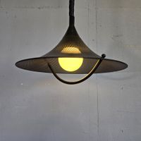 1980 Briloner Lamp Lochblech Liftlampe, Auszug Hängelampe