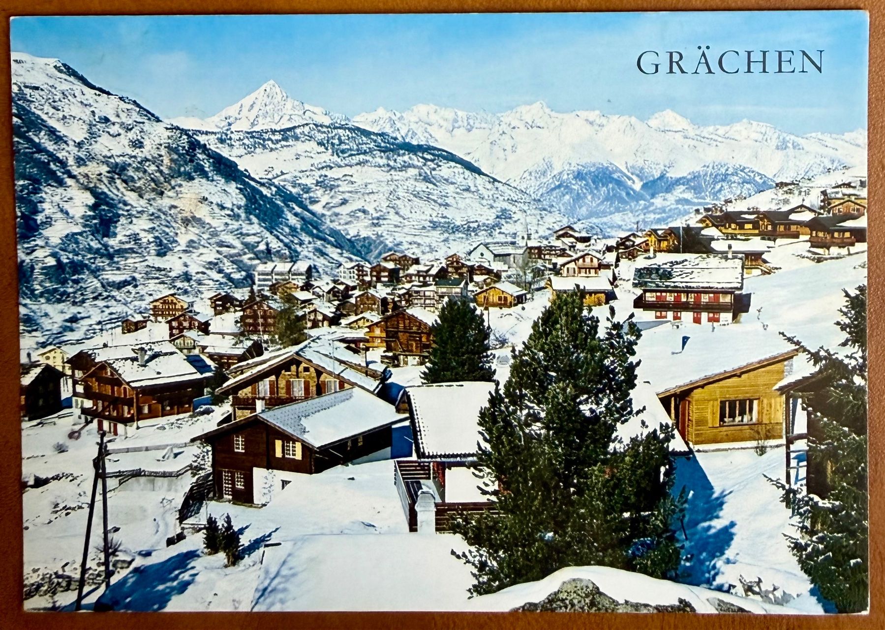 Ansichtskarten: Grächen - Winter 1970 – Gebraucht aus Lutry von Ediego