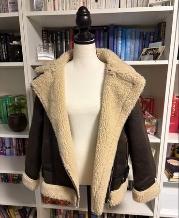 Damen Pilotenjacke Gr. 36 – Teddyfell – Braun – Neu