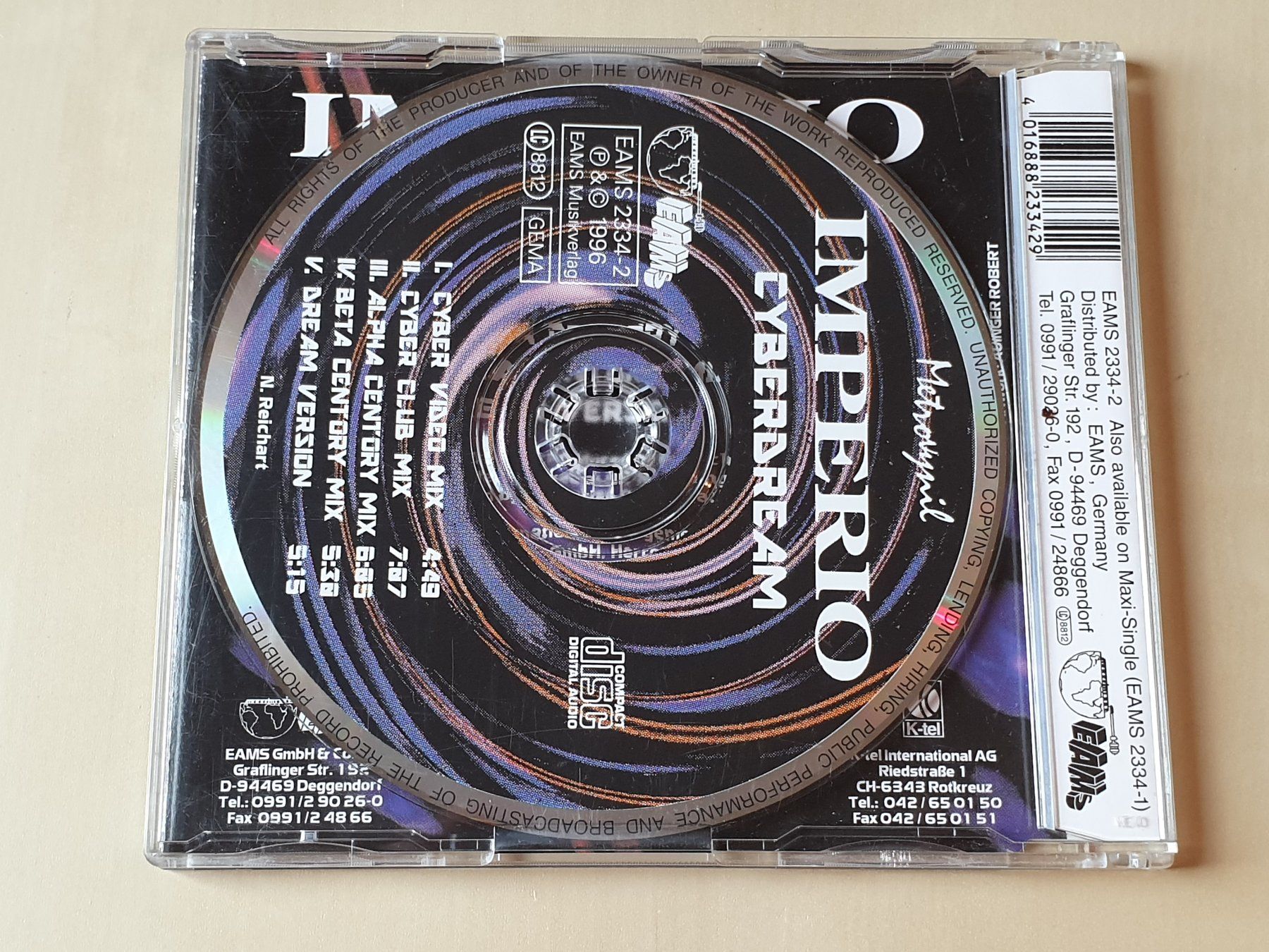 CD: Imperio Cyberdream – Usato da Stansstad venduto da collectorsshop 1