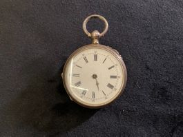 Taschenuhr Schlüsselaufzug Silber 800
