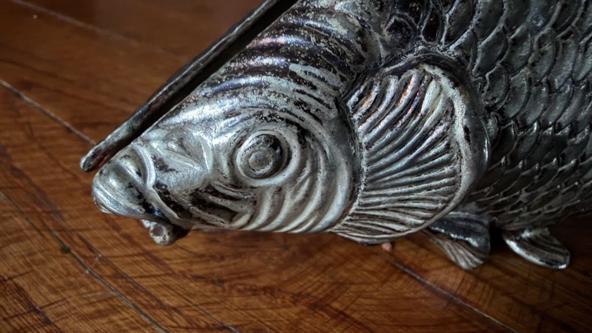 Altro in Stoviglie & Bicchieri: Fisch aus versilbertem Metall, Brief-oder Serviettenhalter – Usato da Riedholz venduto da Frettchen63 4