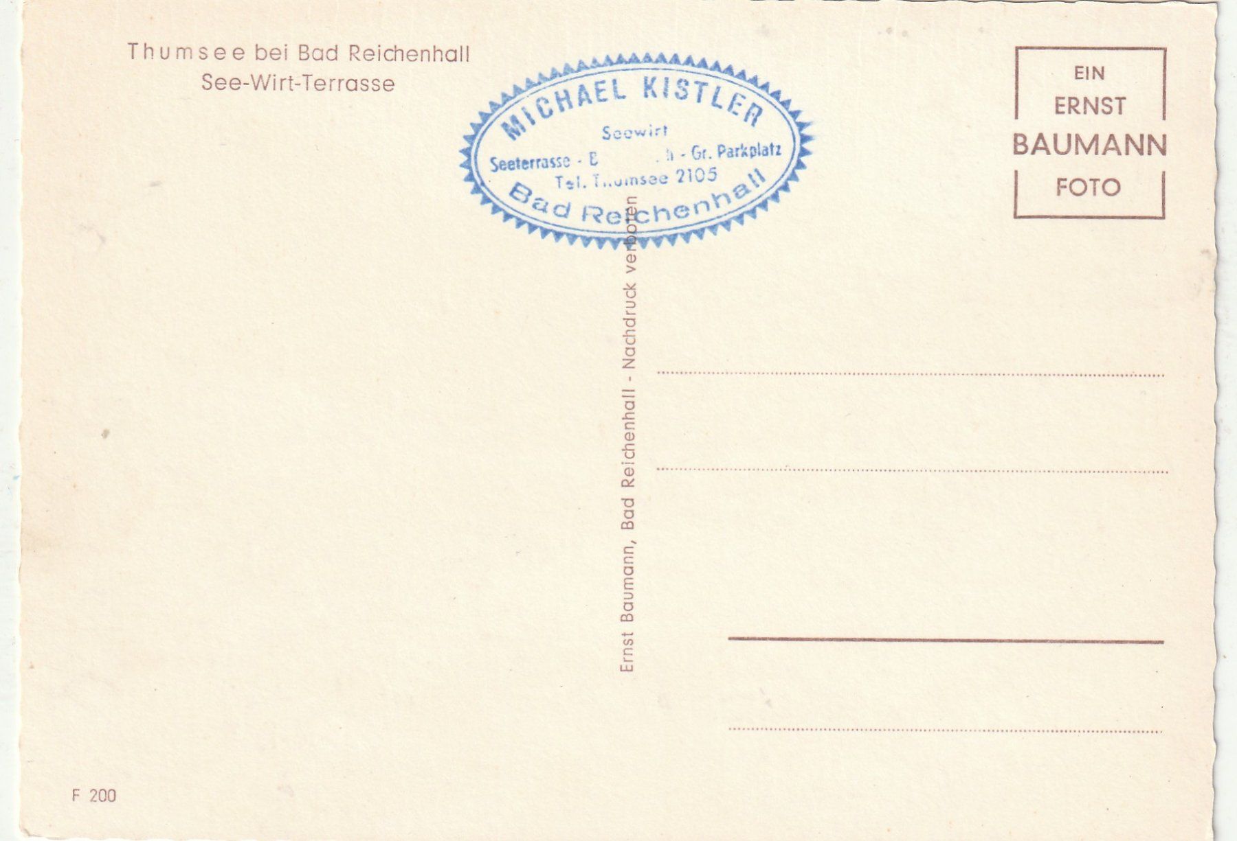 Cartoline postali: Thunersee  Terasse Restaurant – Usato da Lumbrein venduto da made02 1