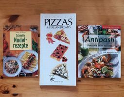 3 Kochbücher Italienische Küche: Antipasti Pizza Brot Pasta