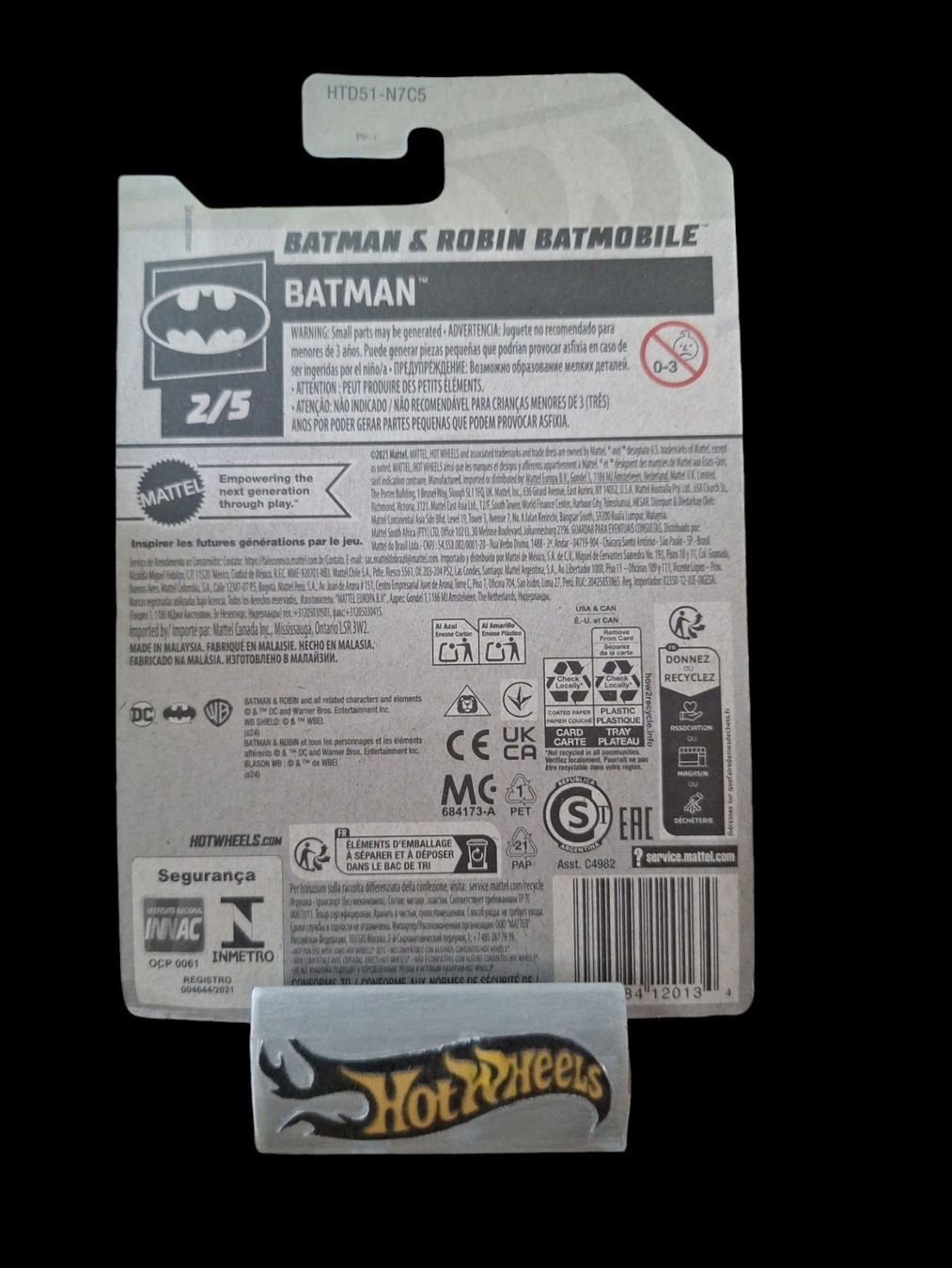 Hot Wheels Modellini d'auto: Hot Wheels Batman 2024 Batman & Robin Batmobile 2/5 L – Nuovo e nell'imballaggio originale da Adlikon venduto da Mmartin0 1