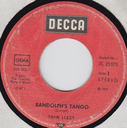Schallplatten: THIN LIZZY  Randolph's Tango 7" Single Deuschland 1973 – Gebraucht aus Thun von Pemoya 1