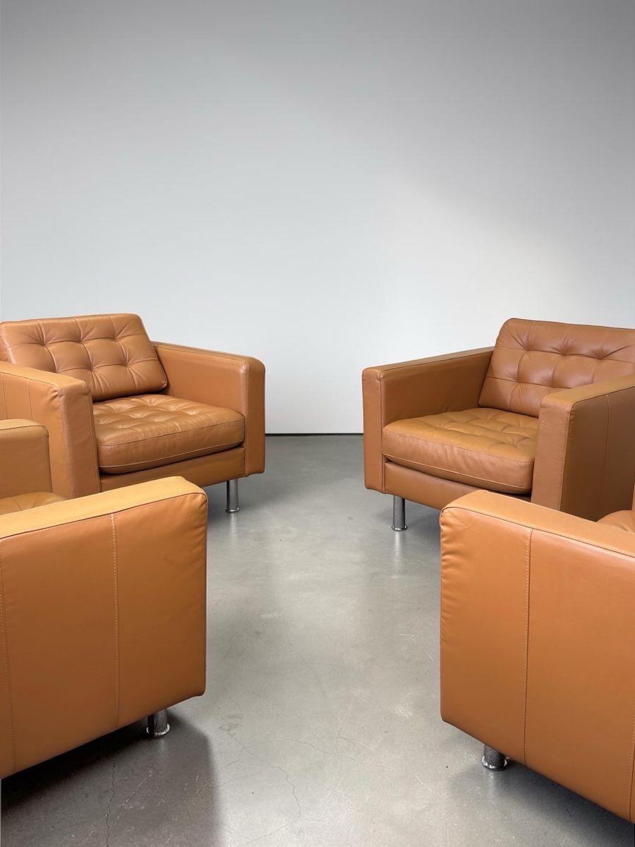 Poltrone: Morabo-Sesselgarnitur, echtes Leder, Cognac – Usato da Bachenbülach venduto da Sofalab.swiss 7