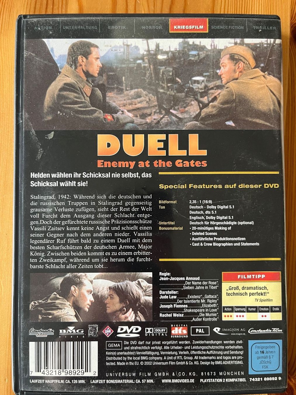 Tous les DVDs: DVD "DUELL - Enemy at the Gates" – D'occasion à Zürich par Gurkis 2